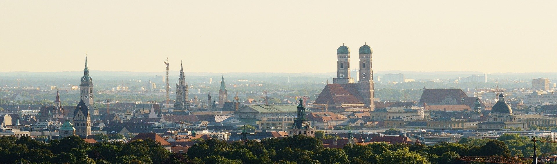 Panorama der Stadt München.